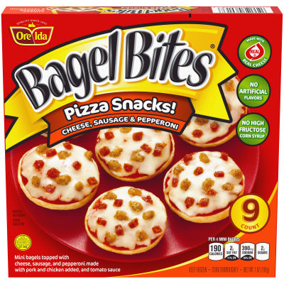 Bagel Bites Cheese, Sausage & Pepperoni Mini Bagel Pizza Snacks, 9 ct Box