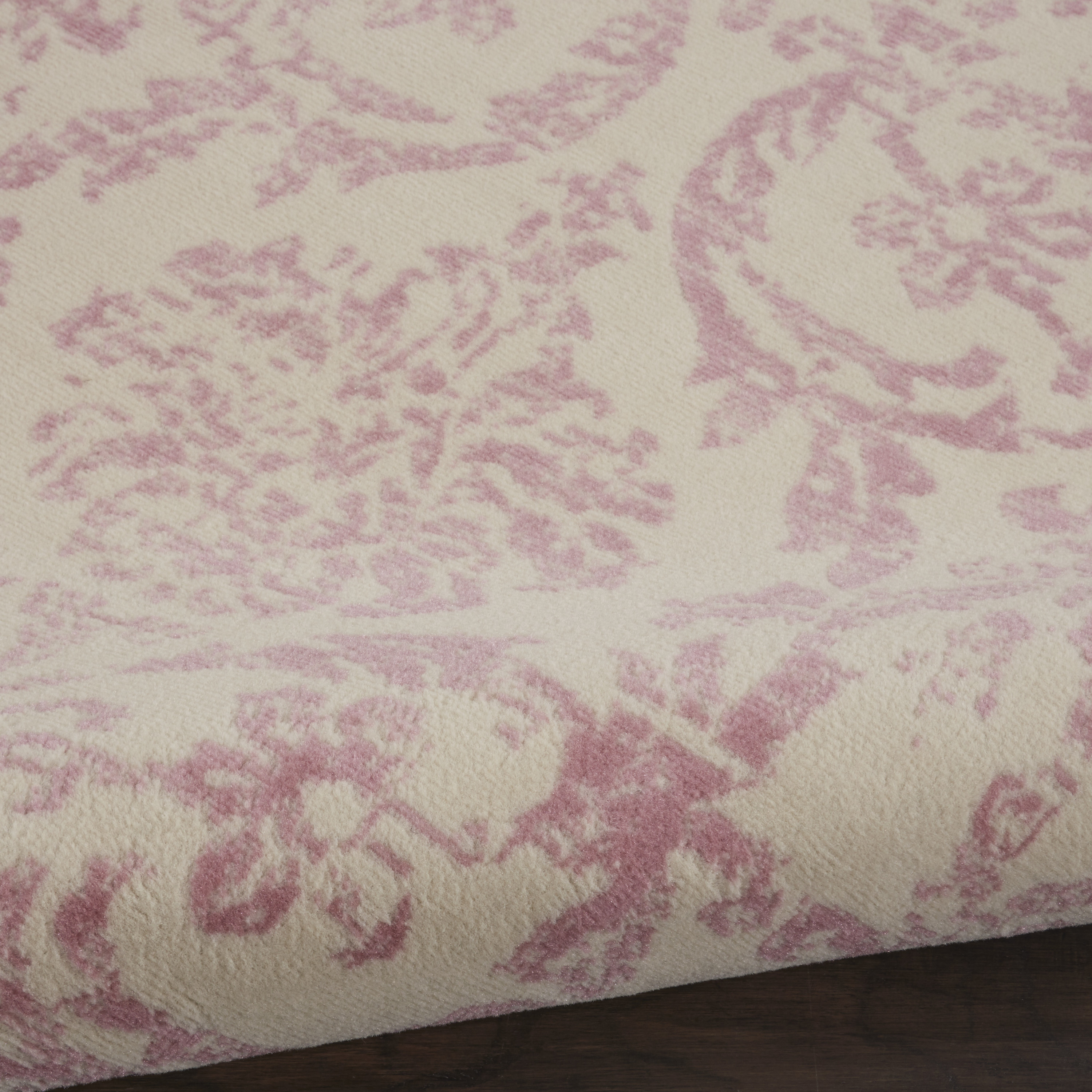 Nourison Jubilant 8' x Round Ivory Pink Vintage Indoor Rug
