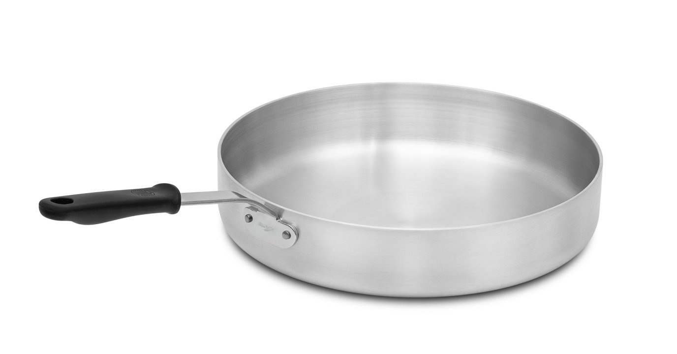 7 ½-quart Wear-Ever® aluminum sauté pan in natural finish and silicone handle