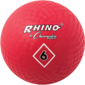 Playground Ball, 6", Red