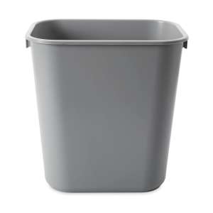 Rubbermaid Commercial, 3.25 gal, Resin, Gray, Rectangle, Receptacle