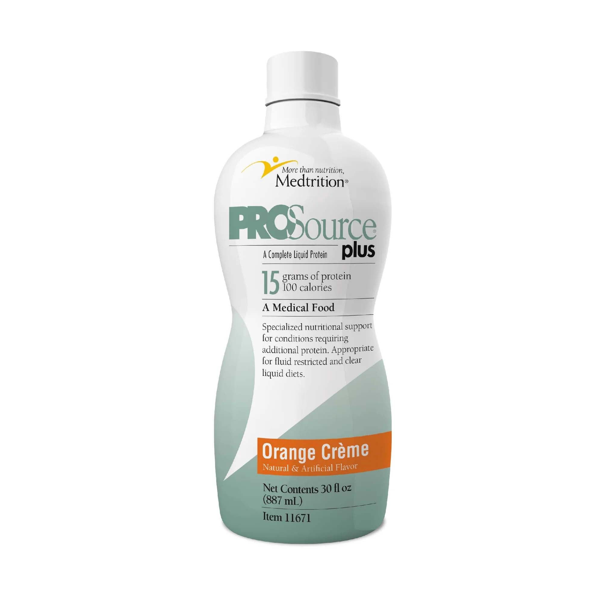 ProSource® Plus Orange Crème Collagen and Whey Protein Formula, 32-ounce Bottle