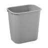 Rubbermaid Commercial, 7gal, Resin, Gray, Rectangle, Receptacle