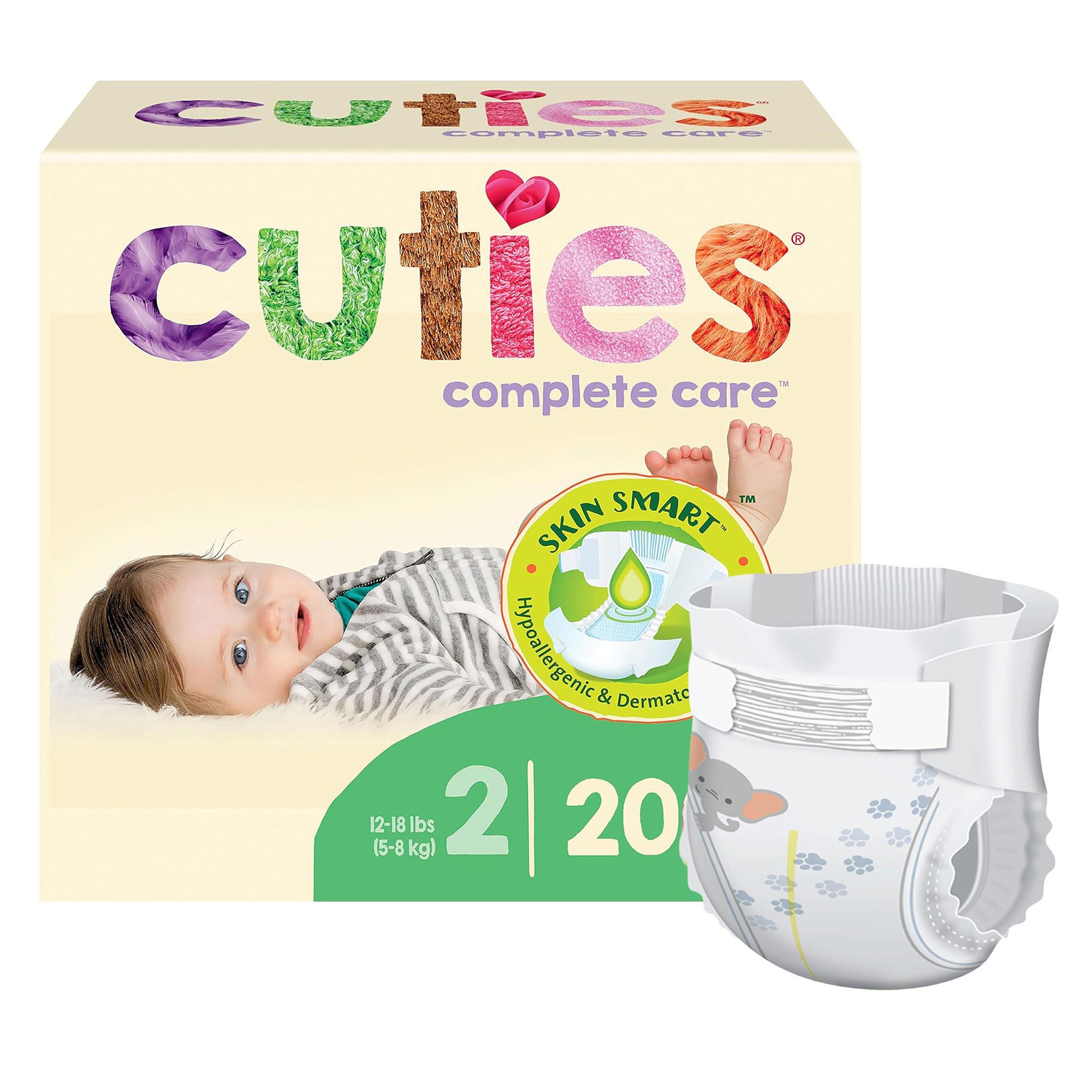 Cuties® Complete Care Diapers, Size 2