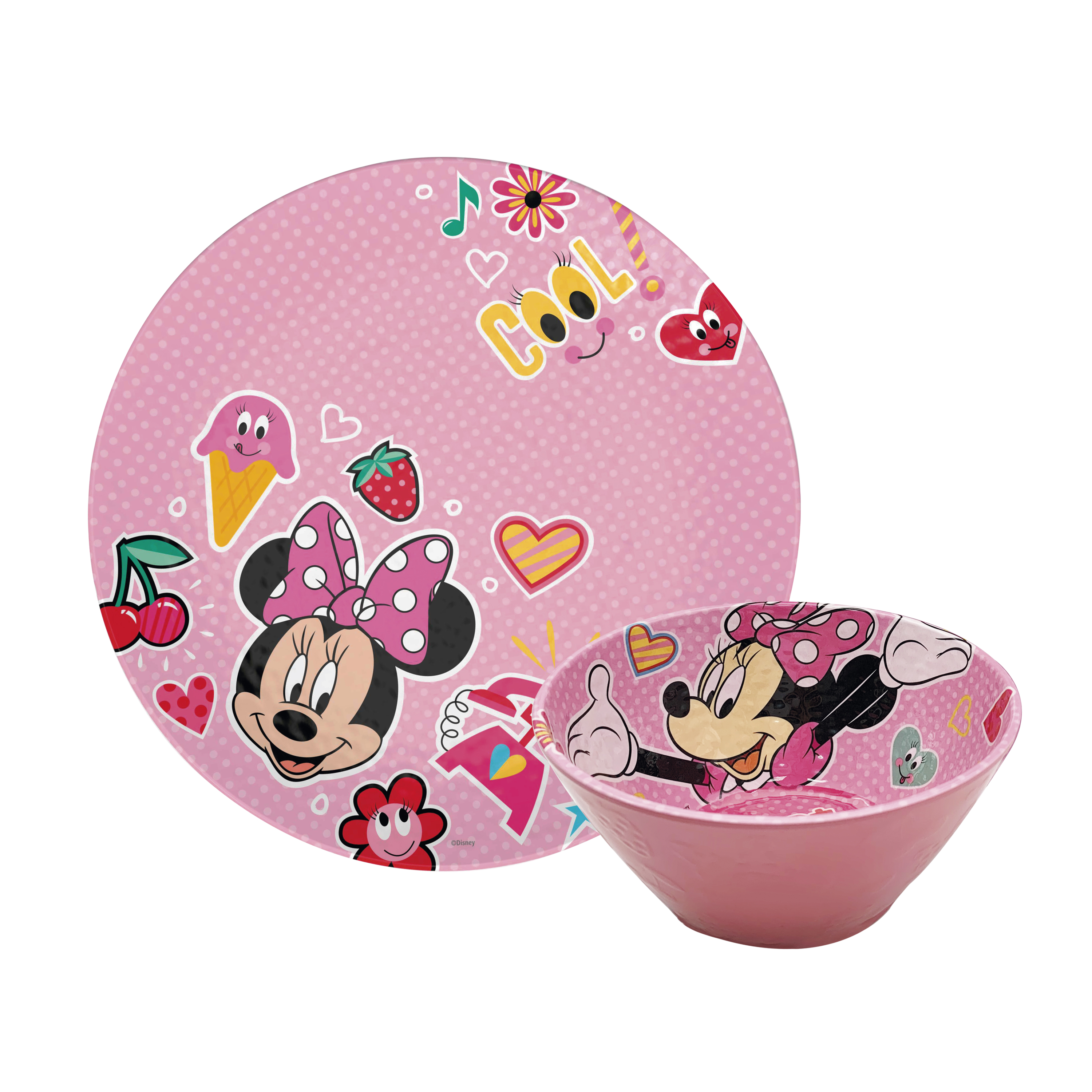 Disney Kids 9-inch Plate and 6-inch Bowl Set, Minnie Mouse, 2-piece set slideshow image 1 Disney Kids 9-inch Plate and 6-inch Bowl Set, Minnie Mouse, 2-piece set slideshow image 1