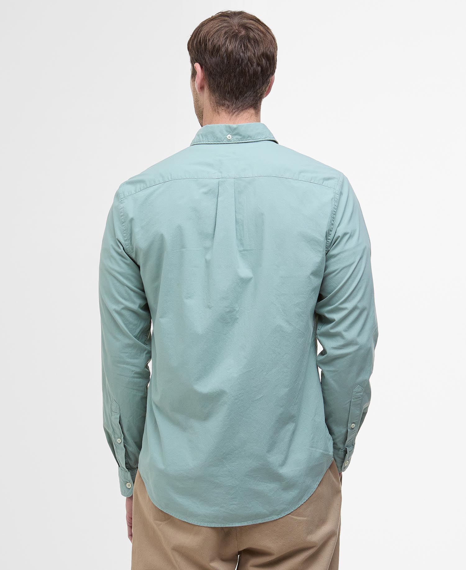 Camicia a maniche lunghe tinta in capo leggermente aderente image number 2