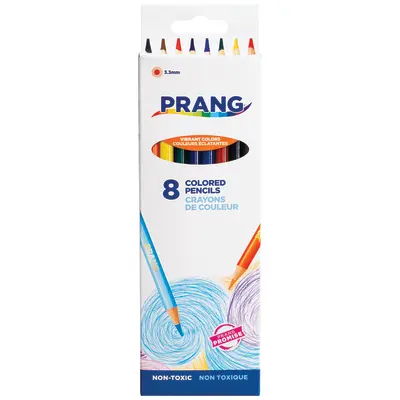 Prang Thick Core Colored Pencils, Assorted Colors, 3.3 mm core, 8 Count