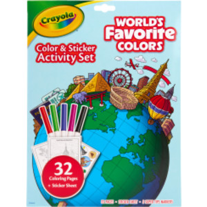 World's Favorite Colors Color & Sticker Activity Set with SuperTips