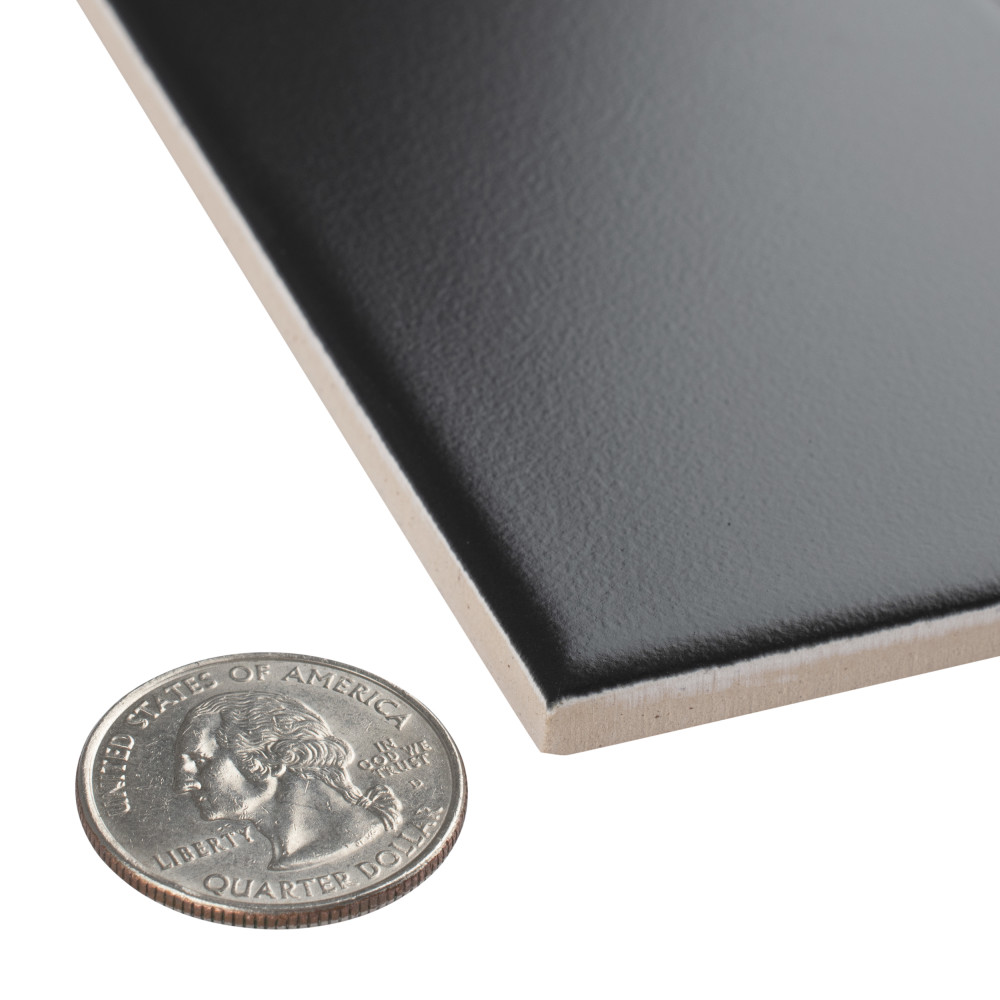 Crown Heights Matte Black 3 in. x 6 in. Ceramic Wall Tile