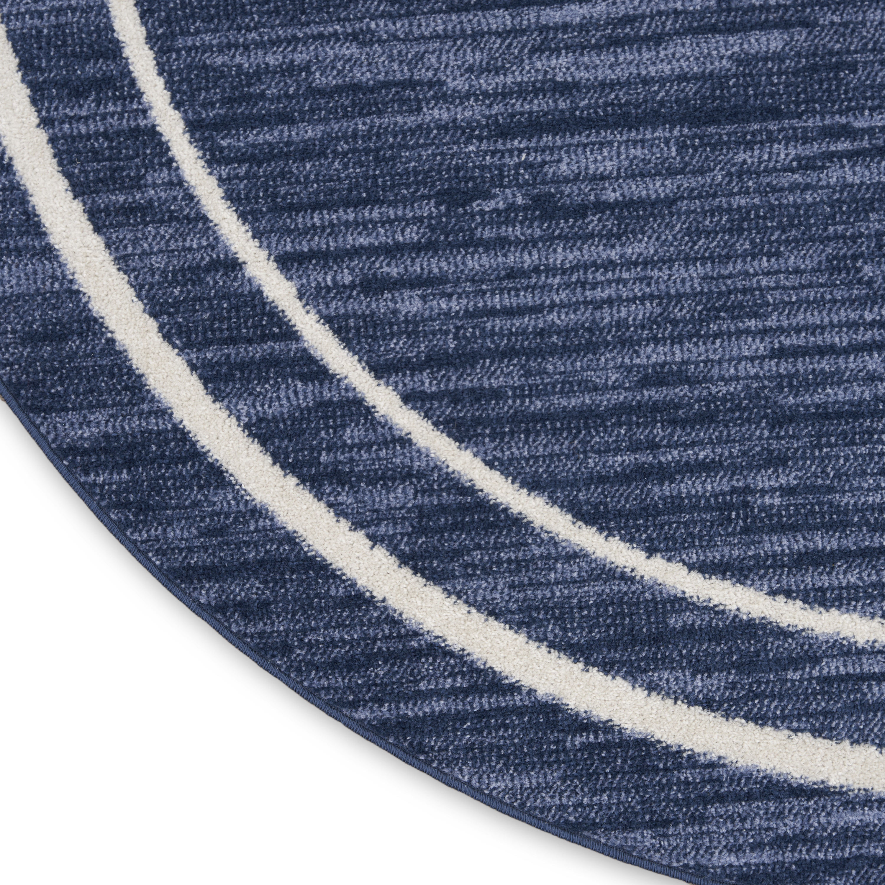 Nourison Nourison Essentials 6' x Round Navy Ivory Contemporary Rug
