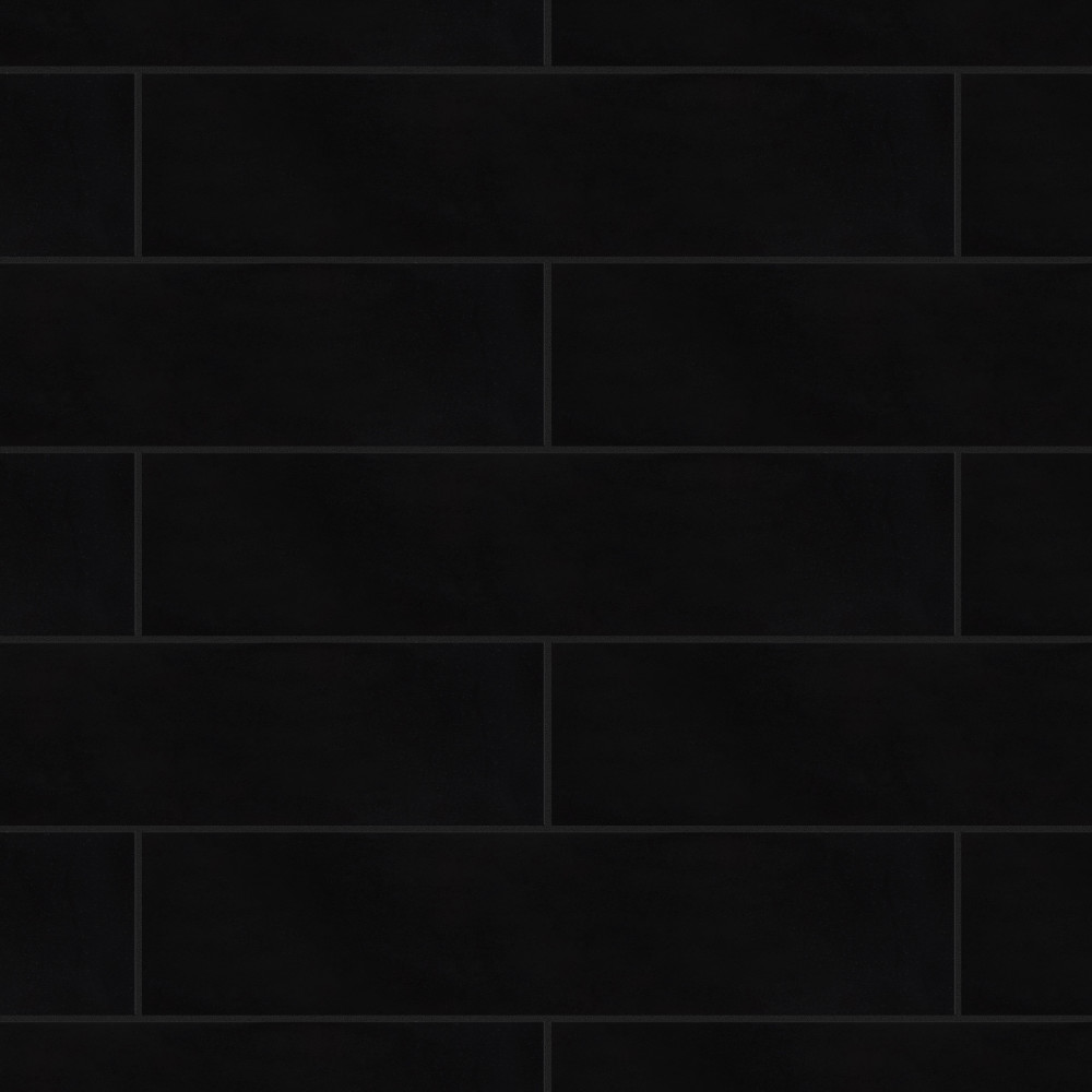 Metro Soho Subway Glossy Black 1-3/4 in. x 7-3/4 in. Ceramic Floor and Wall Tile