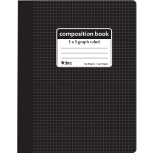 Composition Notebook, 5 x 5 Graph Ruled, Black