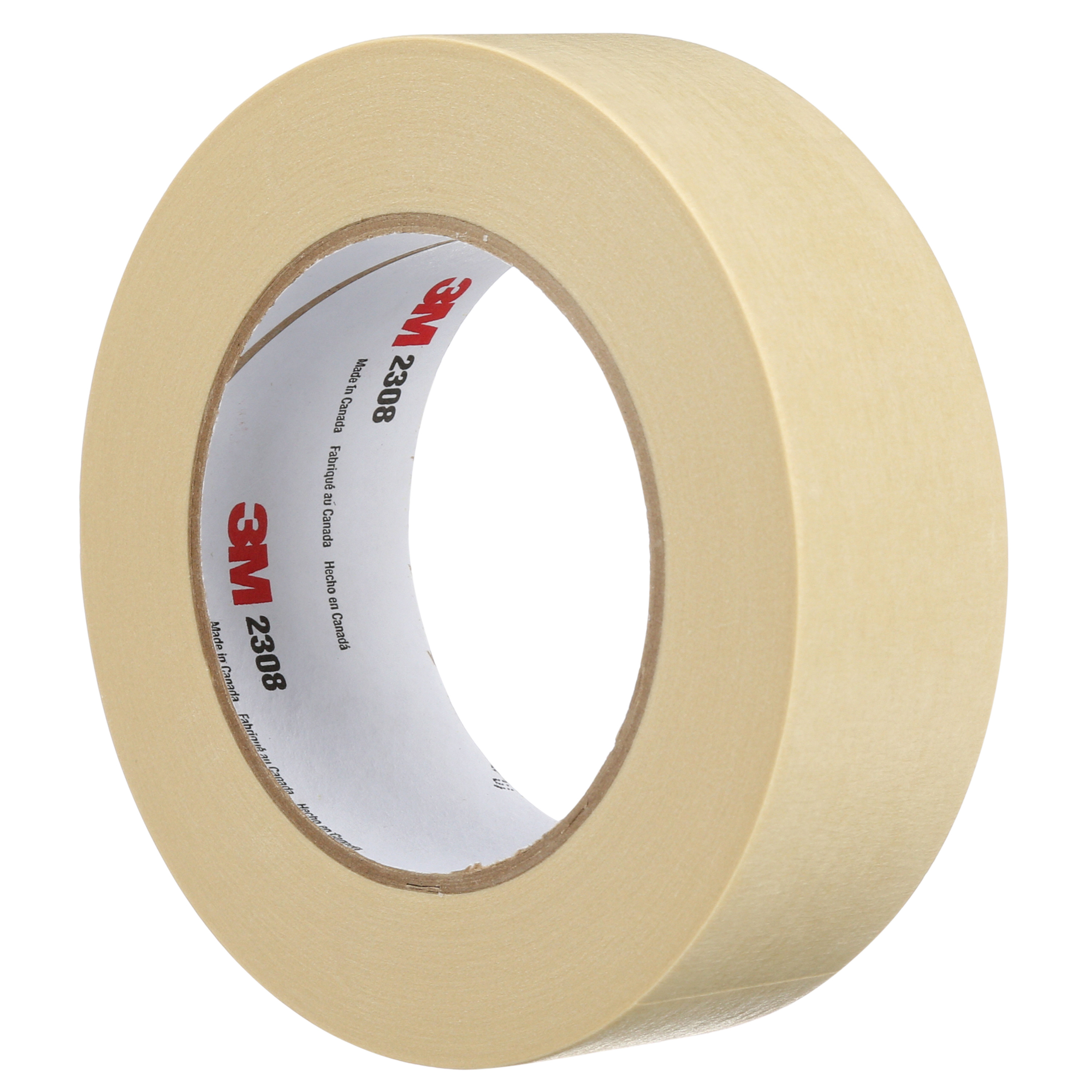 3M™ Masking Tape 2308, Tan, 36 mm x 55 m ,5.3 mil, 24 per case