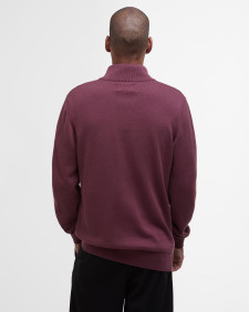 Cotton Half-Zip Jumper Burnt Heather