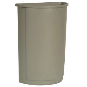 Rubbermaid Commercial, Untouchable, 21 gal, Resin, Beige, Round, Receptacle