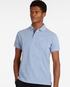 Tartan Pique Polo Shirt Sky Marl-Dress