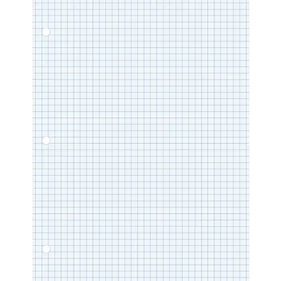Pacon  Graphing Paper, White, 2-sided, 1/4 in quadrille ruled 8-1/2