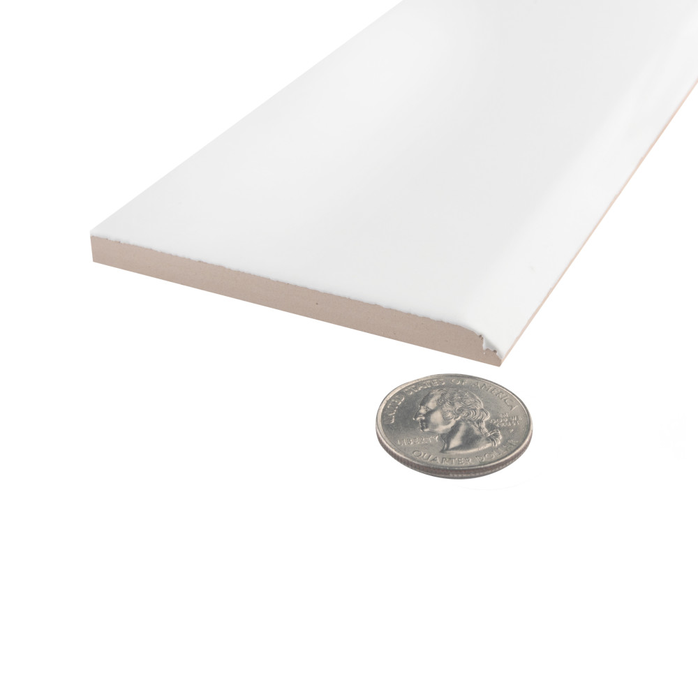 Battiscopa Matte White 3-1/8 in. x 17-3/4 in. Ceramic Wall Trim