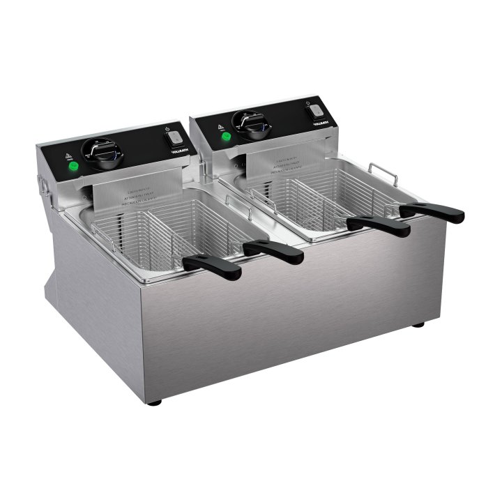 208-240-Volt 10 lb. standard-duty double-well countertop fryer
