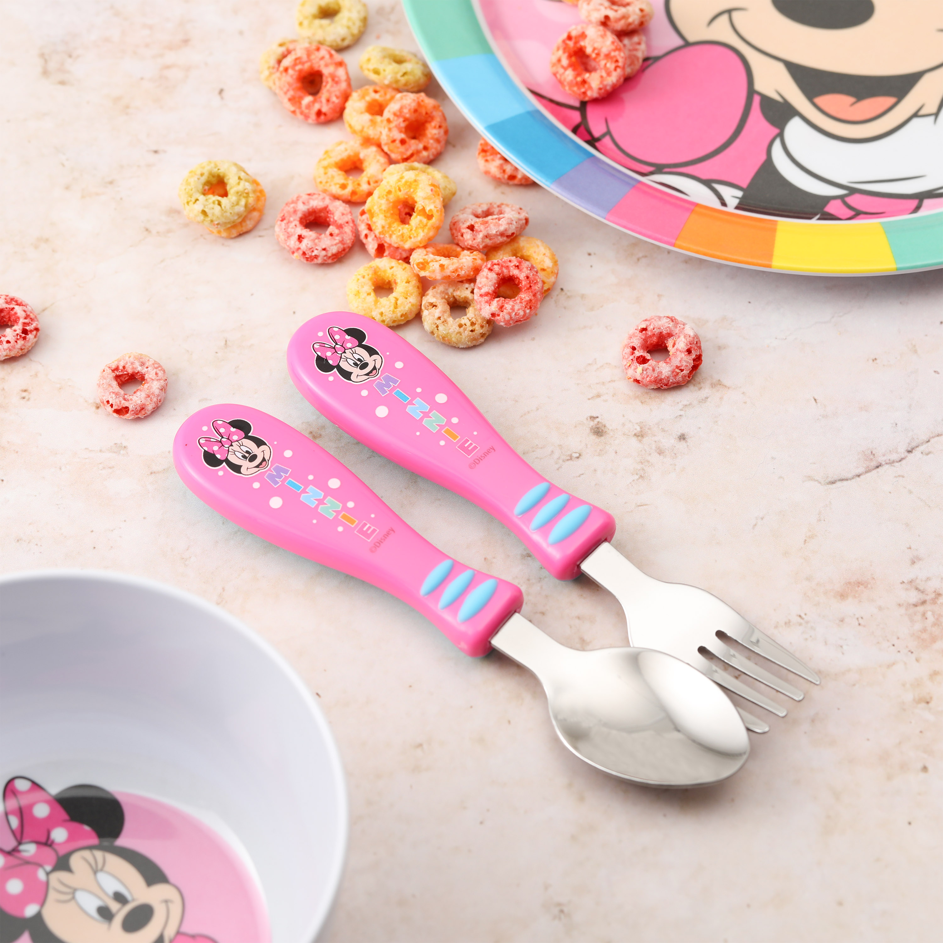 Disney Plate, Bowl, Tumbler, Water Bottle and Flatware Set for Kids, Minnie Mouse, 5-piece set slideshow image 7 Disney Plate, Bowl, Tumbler, Water Bottle and Flatware Set for Kids, Minnie Mouse, 5-piece set slideshow image 7