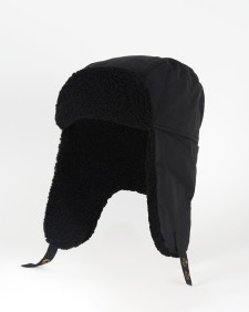Morar Waxed Trapper Hat Classic Black