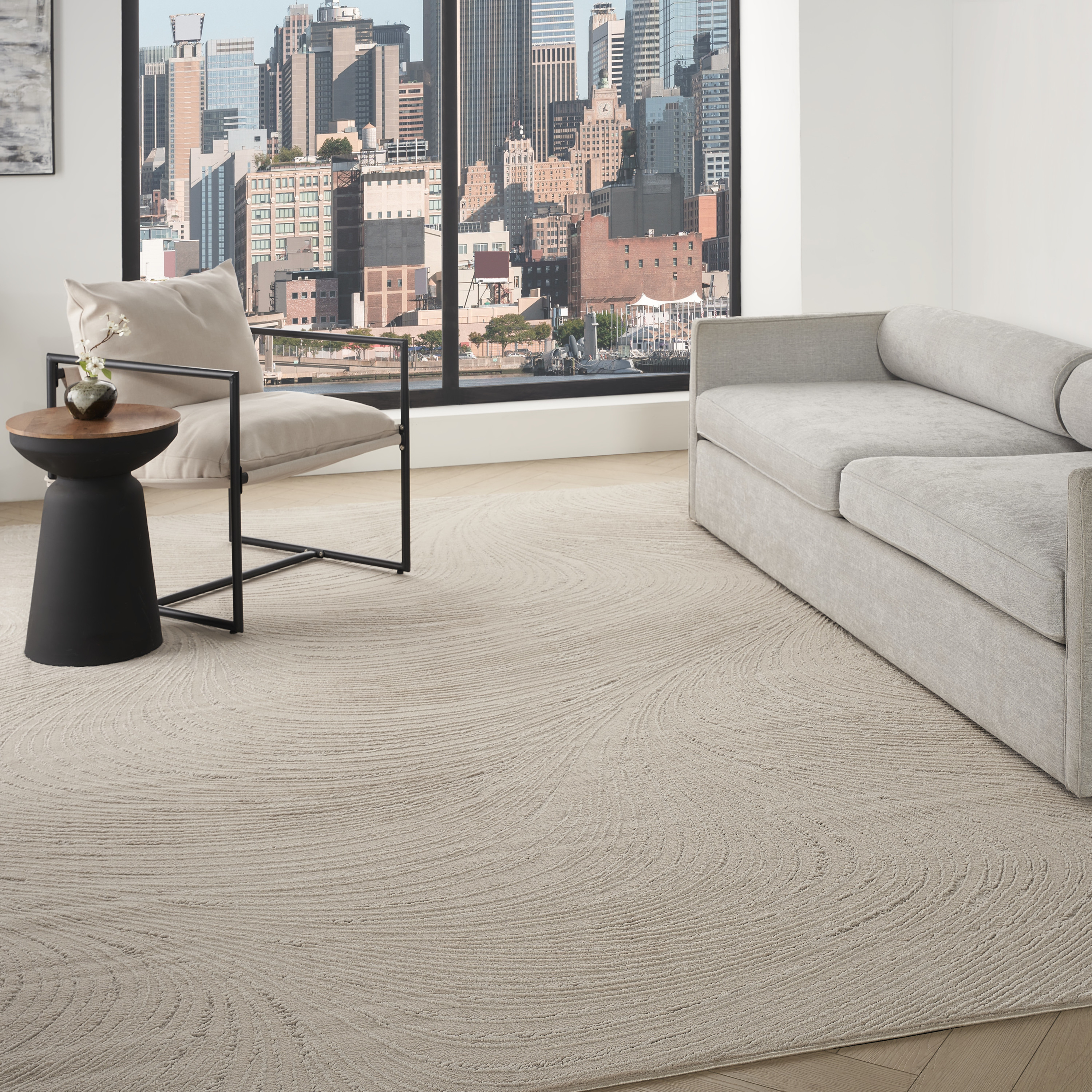 DKNY Central Park West 9' x 12' Beige Modern Indoor Rug