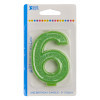 6 Glitter  Numeral Candles  DecoPac