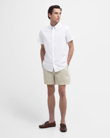 Crest Poplin Tailored Short-Sleeved Shirt Classic White