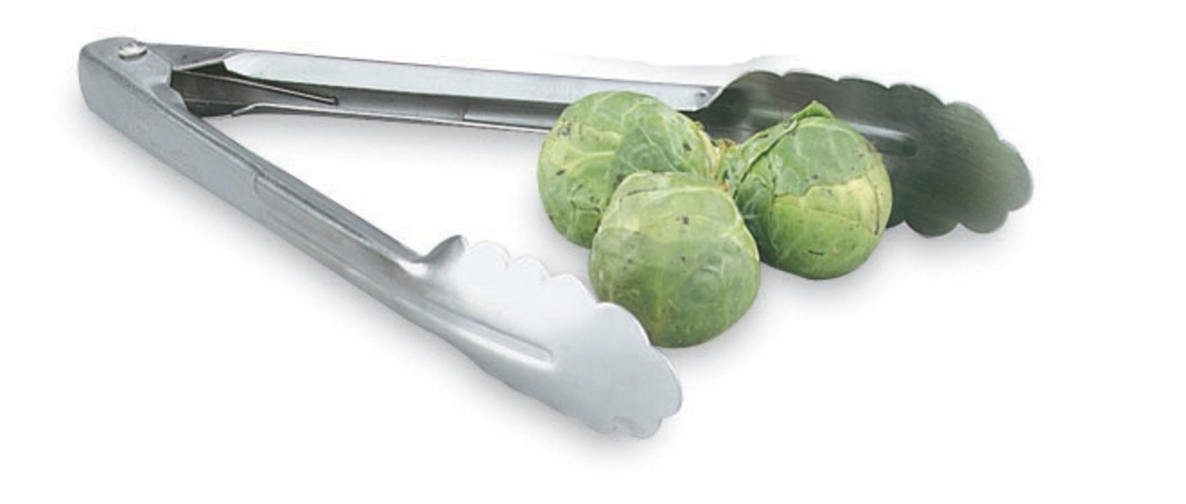9 ½-inch economy stainless steel utility tongs