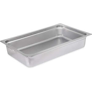 Carlisle, DuraPan™, Steam Table Hotel Pan Full-Size, 4" Deep, Chrome