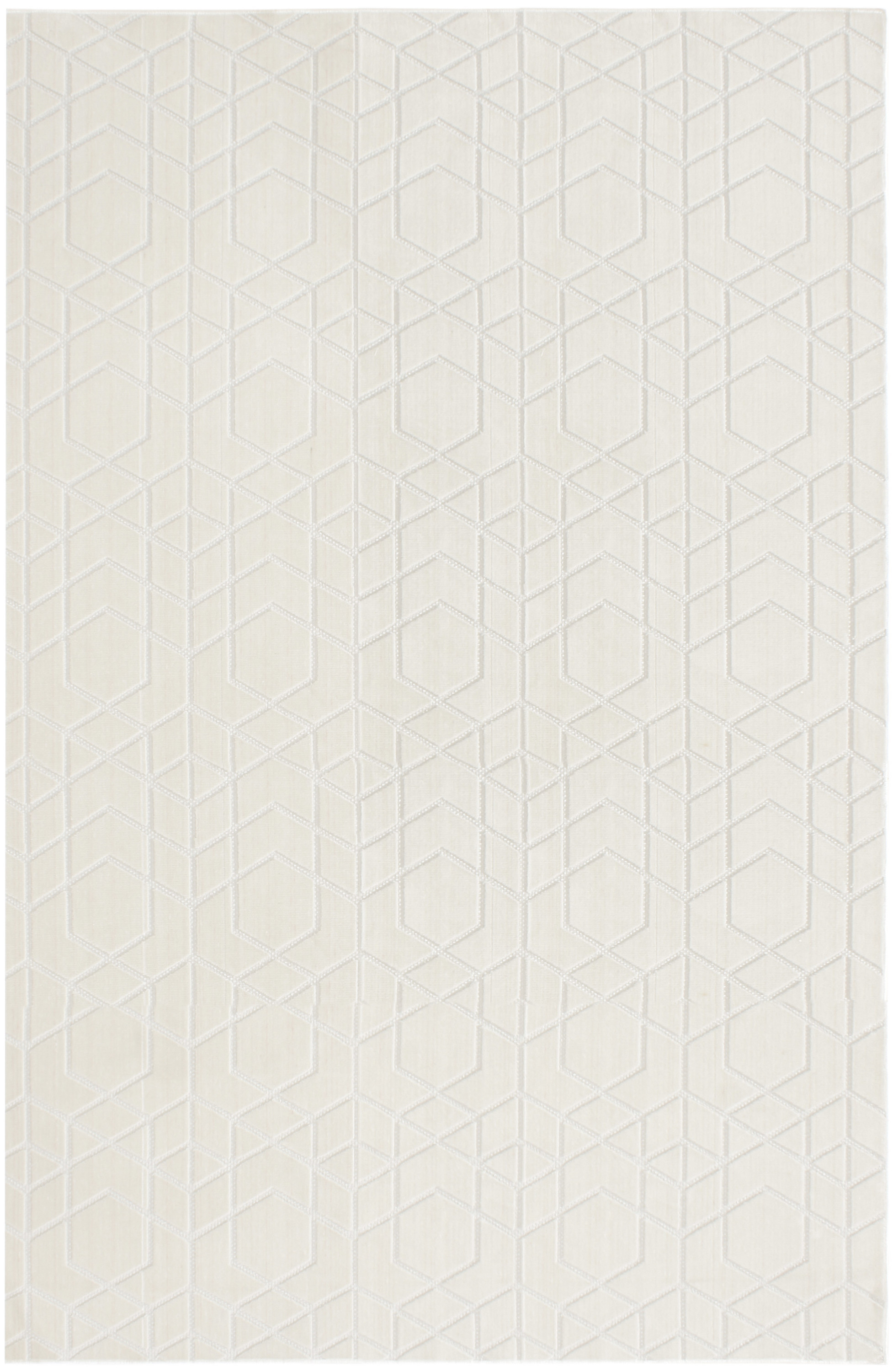 Nourison Washable Charm 4' x 6' Ivory Modern Indoor Rug