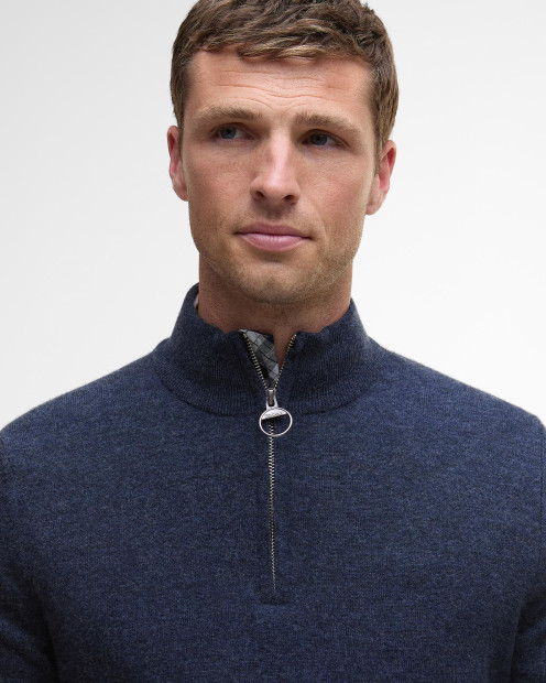 Maglione con zip corta Waterbury Navy