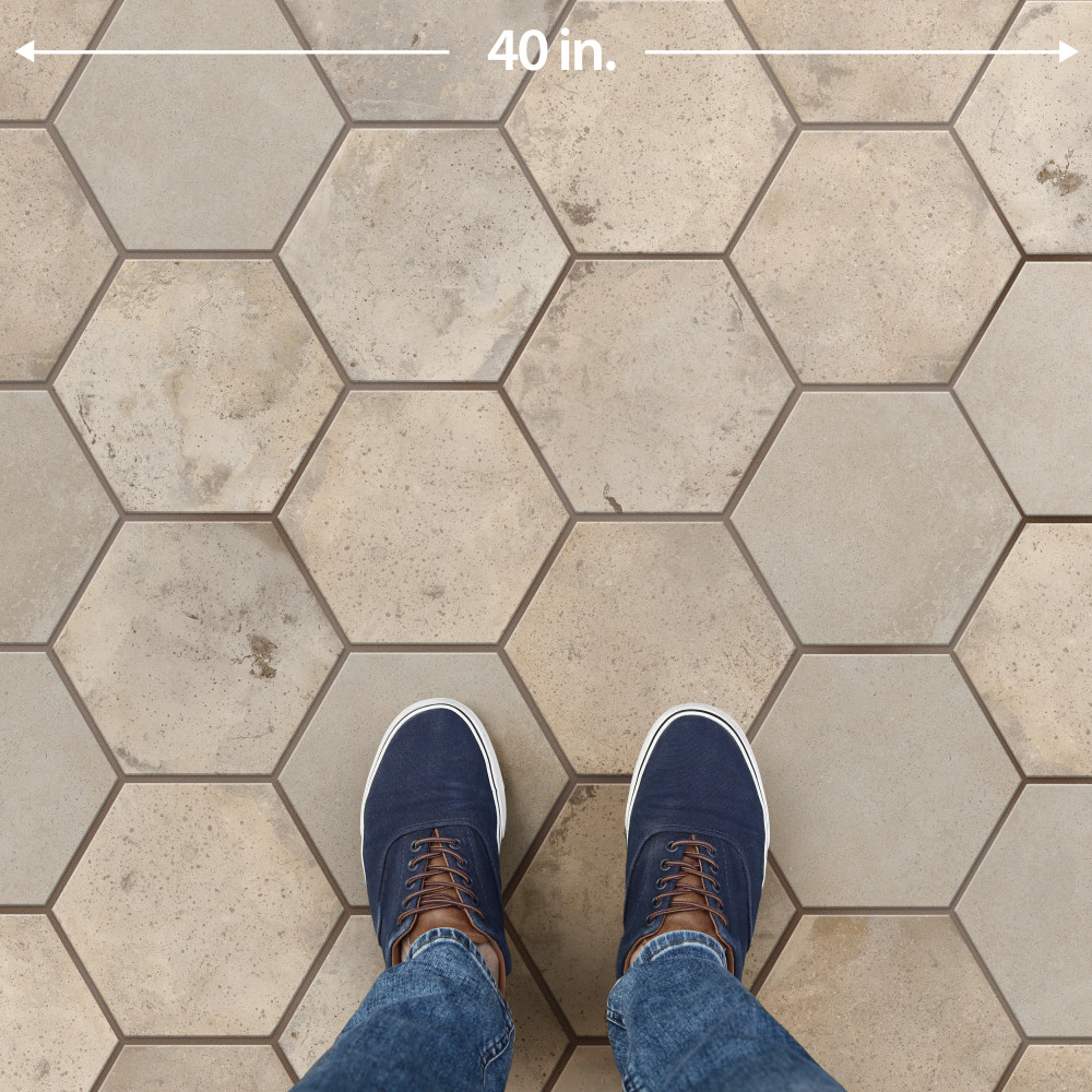 Archai Hex Mellow 9-1/8 in. x 10-1/2 in. Porcelain Floor and Wall Tile