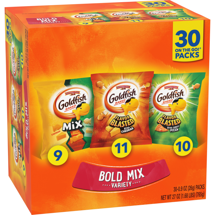 Goldfish® Bold Mix Crackers, 27 oz, bag - Left Angle Image