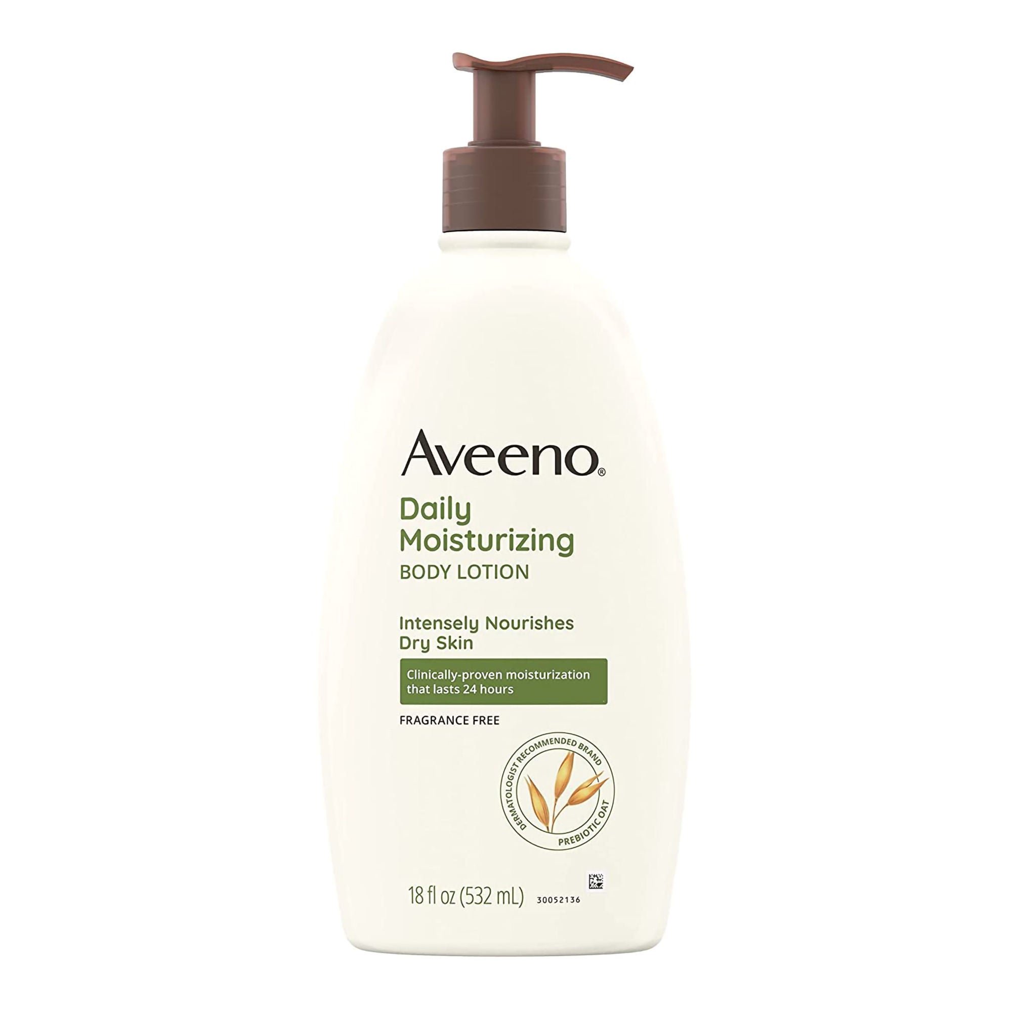 Aveeno® Daily Moisturizing Body Lotion Fragrance Free, 18-ounce Pump Bottle