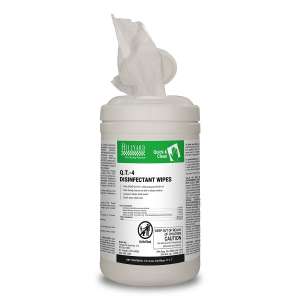 Hillyard, Quick and Clean® Q.T. 4 Disinfectant Wipes,  180 Wipes/Container