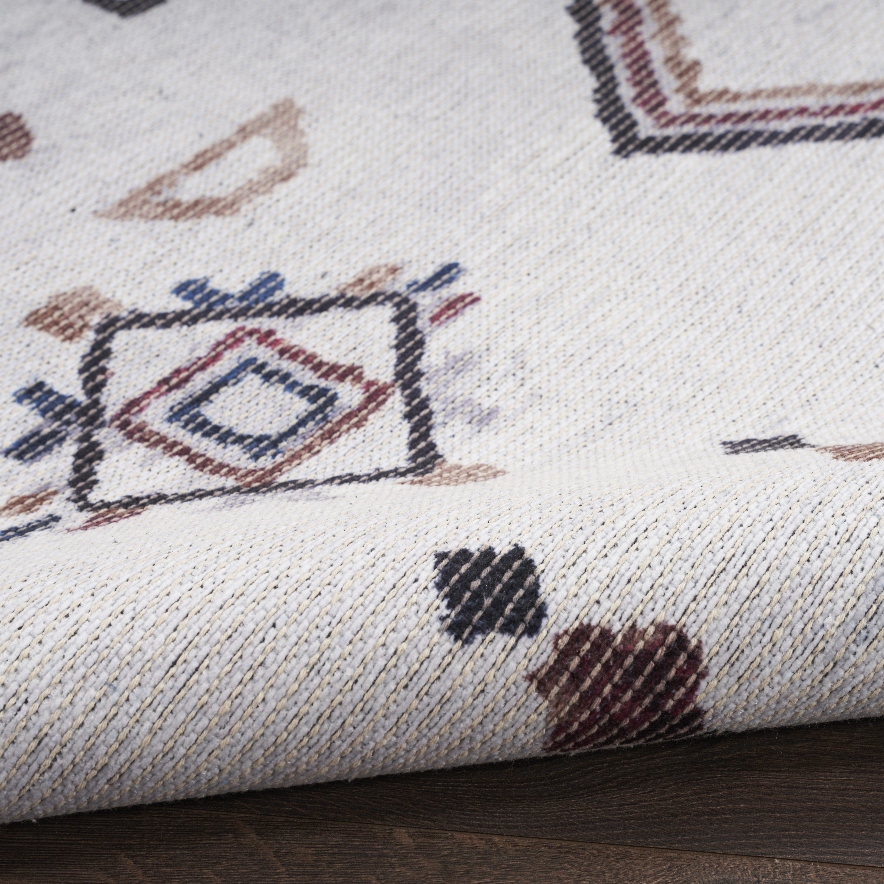 Nourison New Concept Washables 5'3" x 7'3" Ivory Multicolor Bohemian Indoor Rug