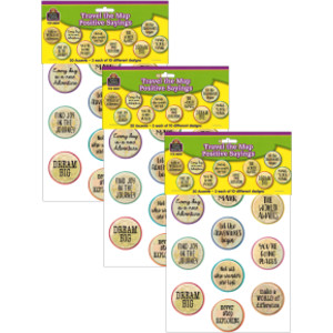 Travel the Map Positive Saying Accents, 30 Per Pack, 3 Packs
