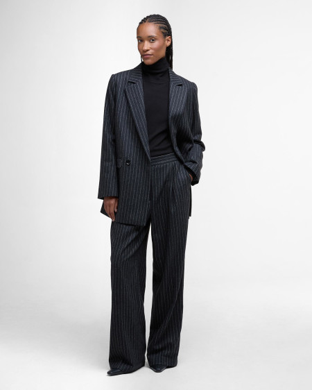 Blakely Striped Wide-Leg Trousers