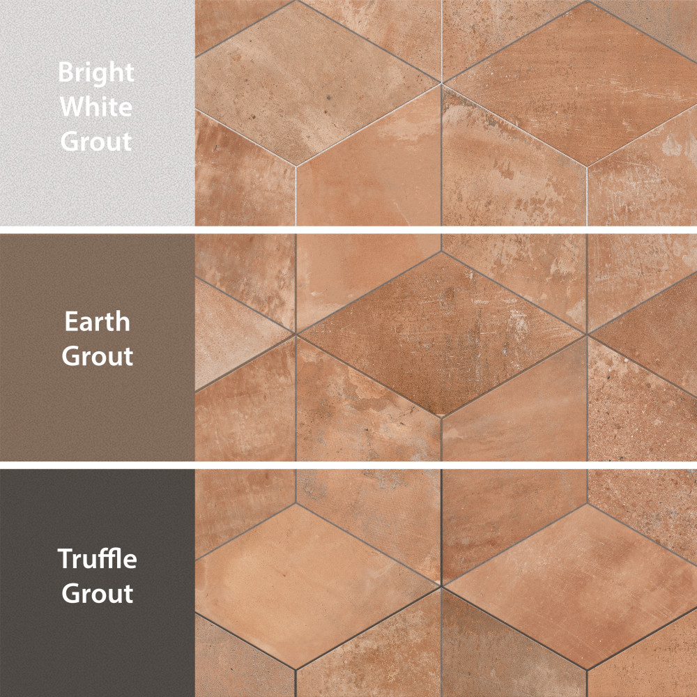 Argillos Hex Rhomboid Teja 20-1/2 in. x 23-5/8 in. Porcelain Floor and Wall Tile