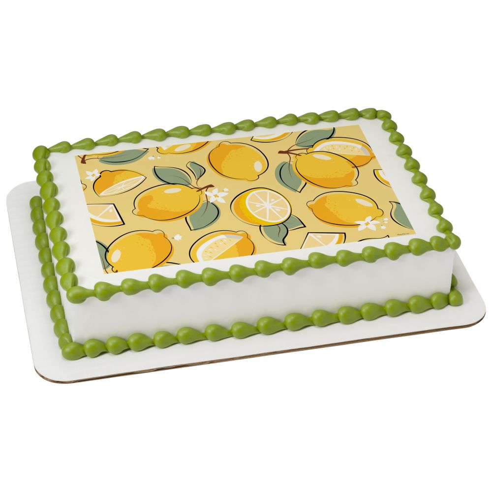 Image Cake Lemon Pattern Sheet