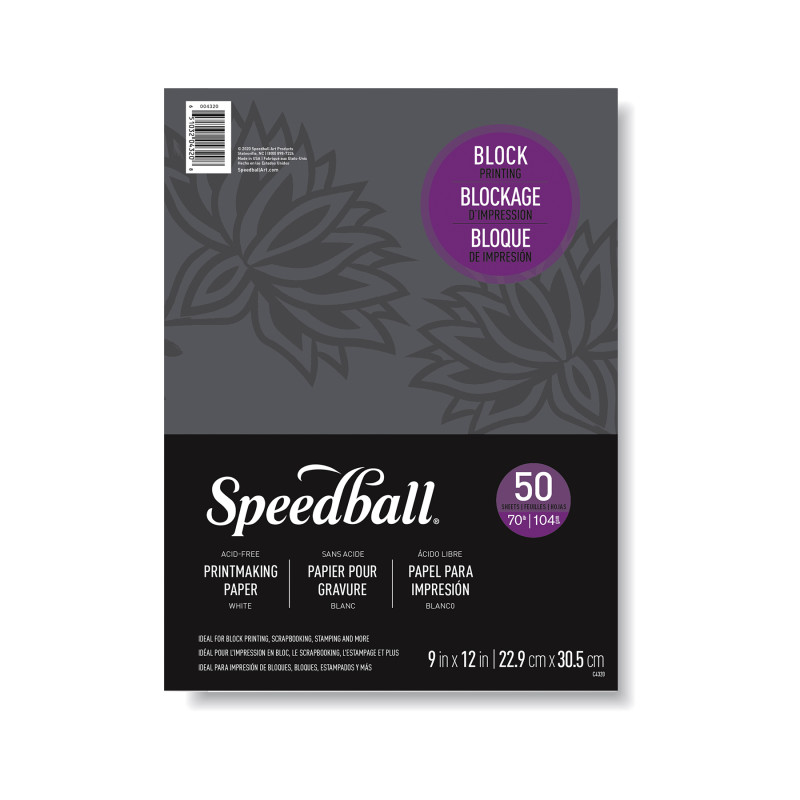 Printmasters™ Printmaking Paper, 70 lb, 104 gsm, 9x12 in, White, 50 Sheets