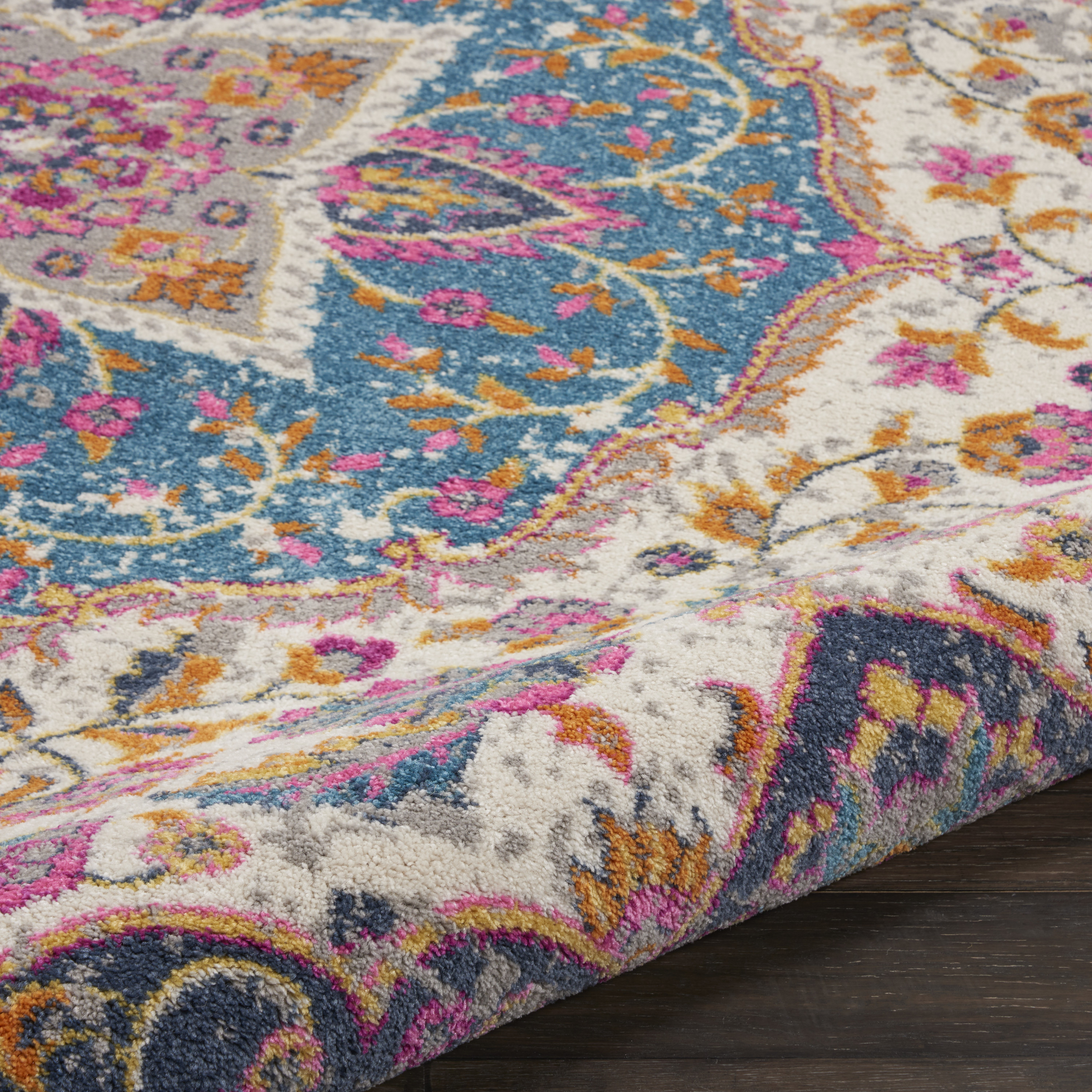 Nourison Passion 8' x Round Ivory Multicolor Transitional Indoor Rug