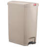 Rubbermaid Commercial, Streamline, Step-On, 24 gal, Resin, Beige, Rectangle, Receptacle
