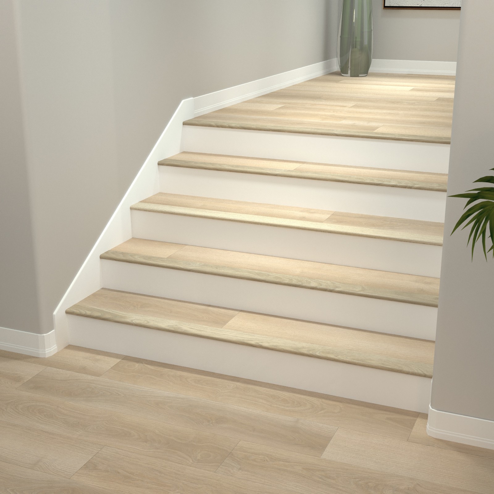 Sawdust Stroll Laguna Vinyl Stair Nosing Flush view 2