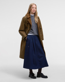 Barbour for Margaret Howell Double-Breasted Waxed Trench Coat Sand