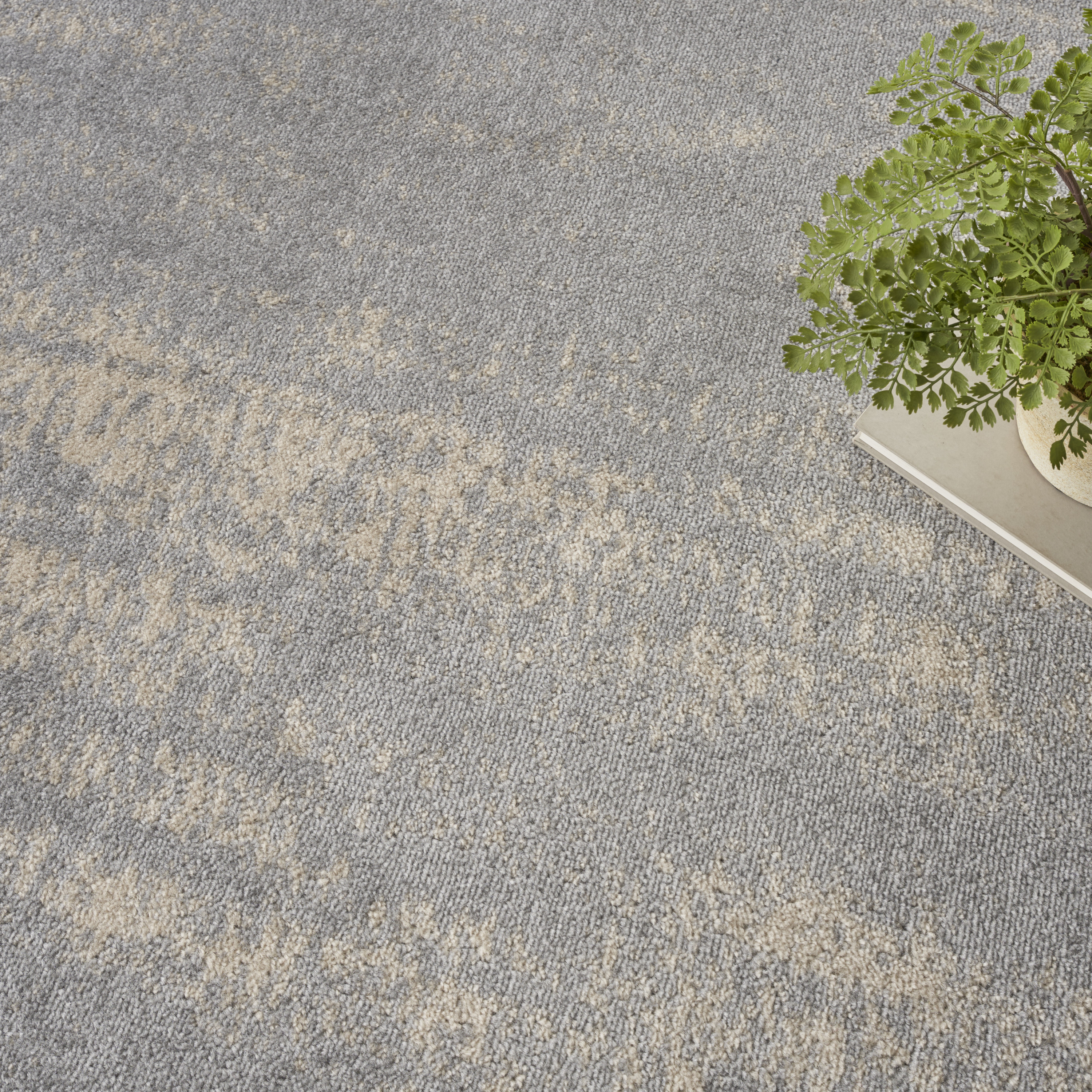 Nourison Nourison Essentials 5' x Square Grey Beige Modern Rug