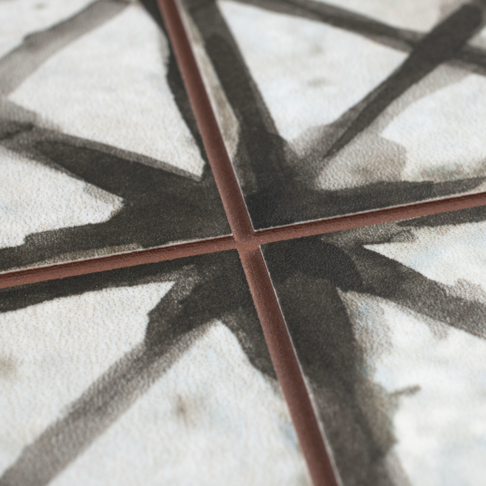 Kings Temple Nero 17-5/8 in. x 17-5/8 in. Ceramic Floor and Wall Tile