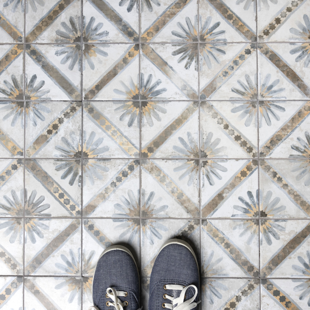 Harmonia Kings Marrakech Blue 13 in. x 13 in. Ceramic Floor and Wall Tile