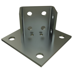 Power-Strut Square EG Post Base with Double Column
